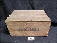 Rumford Wholesome Baking Powder wooden crate