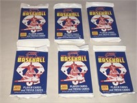 1989 Score Baseball Cards LOT of 6 Unopened Packs