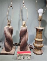 MCM WOODEN LAMPS & COPPER LAMP