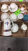 China cups/saucers, worlds fair Stein
