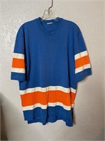 Vintage Blue & Orange Jersey Style Shirt