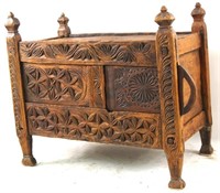 19th cent. Moroccan wood carved chest