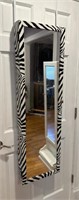hanging mirror/jewelry box - no contents 14x14x3