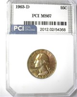 1963-D Quarter MS67 LISTS $1000