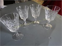 4 Wine glasses Chantilly taille Beaugency 5 1/2"t