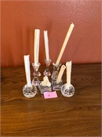 Five piece candle holder set with candles #6