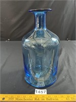 Large Blue Glass Bottle