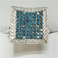 $4510 14K  Blue Diamond(Treated)(0.64ct) Diamond(0