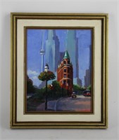 OIL ON BOARD PAINTING - TORONTO SCENE