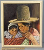 Southwestern Mother & Child Portrait Painting