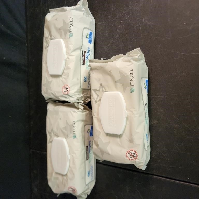 (3) unopened packs of baby wipes