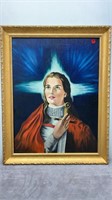 22X28 FRAMED PAINTING OF JOAN OF ARC