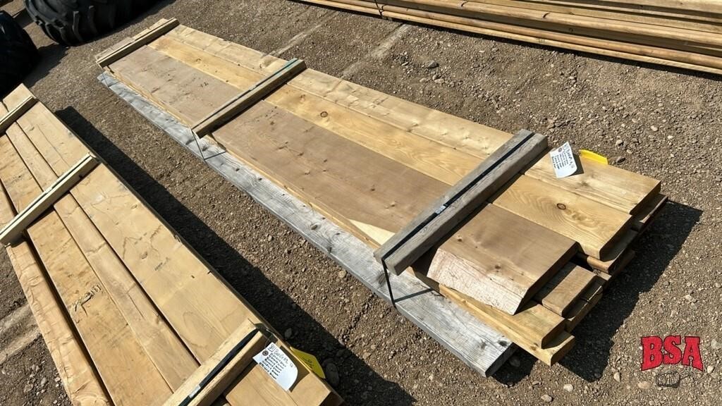 Bundle of 12' Spruce and Brown Lumber