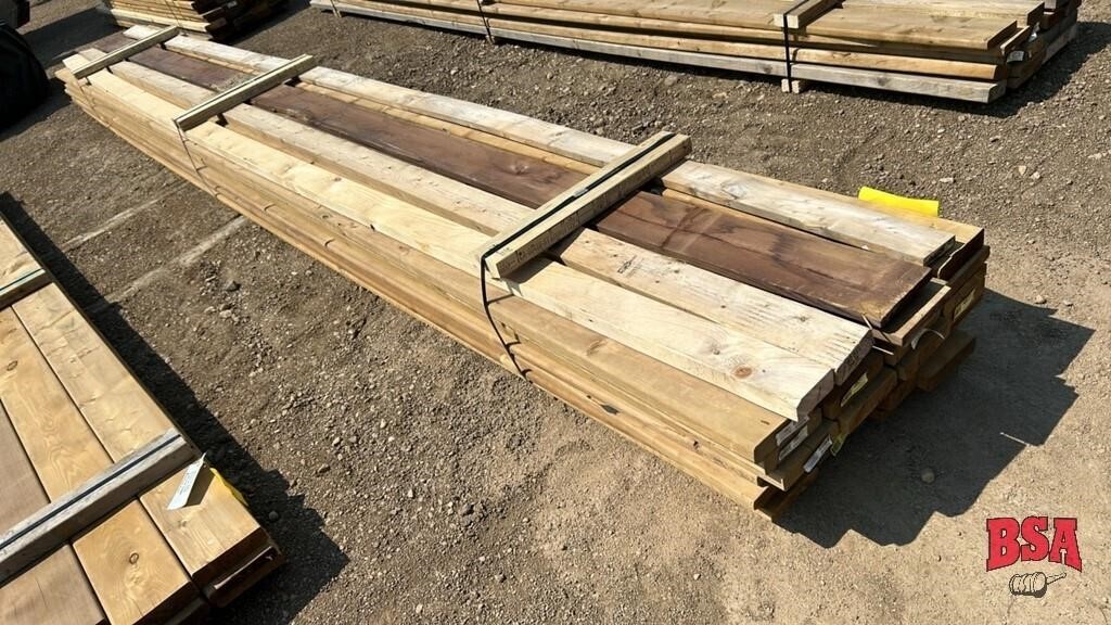 Bundle of 16' Brown and Spruce Lumber