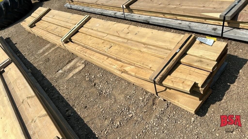 Bundle of 12' Spruce and Brown Lumber