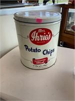 Vintage Potato Chip Tin Can