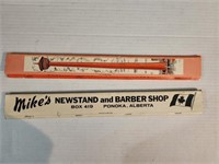 2 oversized advertisement matchbooks