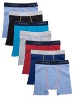 7pk Sz M Boys Boxer Briefs, Asst Colors A8