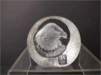 Mats Jonasson Eagle Crystal Paper Weight