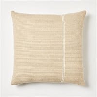Oversized Embroidered Striped Throw Pillow