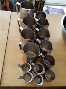 stainless creamers, pitchers