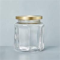 28oz Clear/Brass Canister - Hearth & Hand