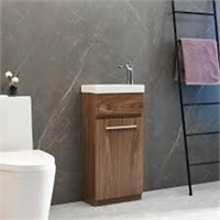 Delavin 16" Modern Bathroom Vanity And Sink Set,