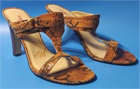 Gianni Bini Scale Pattern Open-Toed Heels Size M