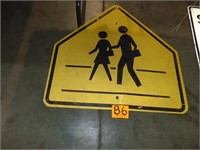 Porceline Pedestrian Sign