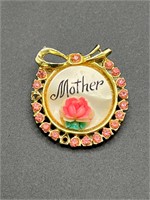 Vintage Mother brooch missing stones
