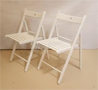 IKEA  Folding White Bistro Chairs