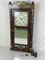 Silos Hoadley Stenciled Column & Splat Shelf Clock