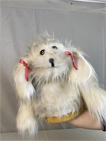 White Furry Dog Hand Puppet