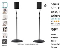 Sanus Adjustable Height Speaker Stand