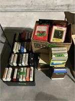 Large lot cassettes, 8 track tapes