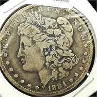 1884 O Morgan Silver Dollar $1