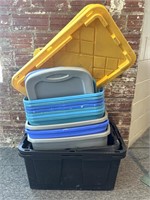 Plastic Storage Totes with Lids