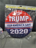 Trump Domed Metal Sign