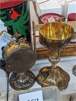 Vintage Chalice and Host Container