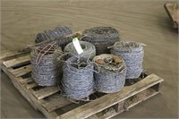 (7) Rolls Of Barb Wire Assorted Size Rolls