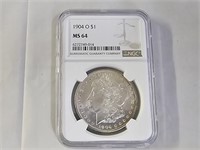 1904 O Morgan Silver Dollar