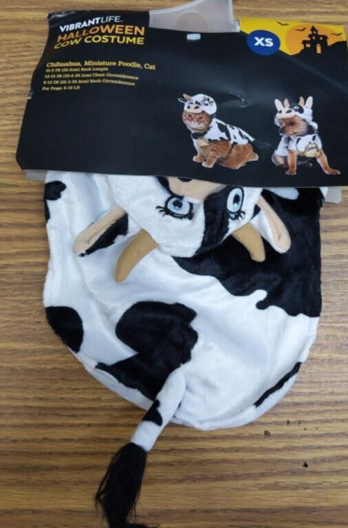 Halloween cow Costume for dog size XS