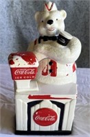 Coca Cola polar bear cookie jar - 1999