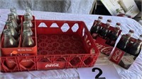 Coca Cola plastic crate and 8 pk plastic carton w/