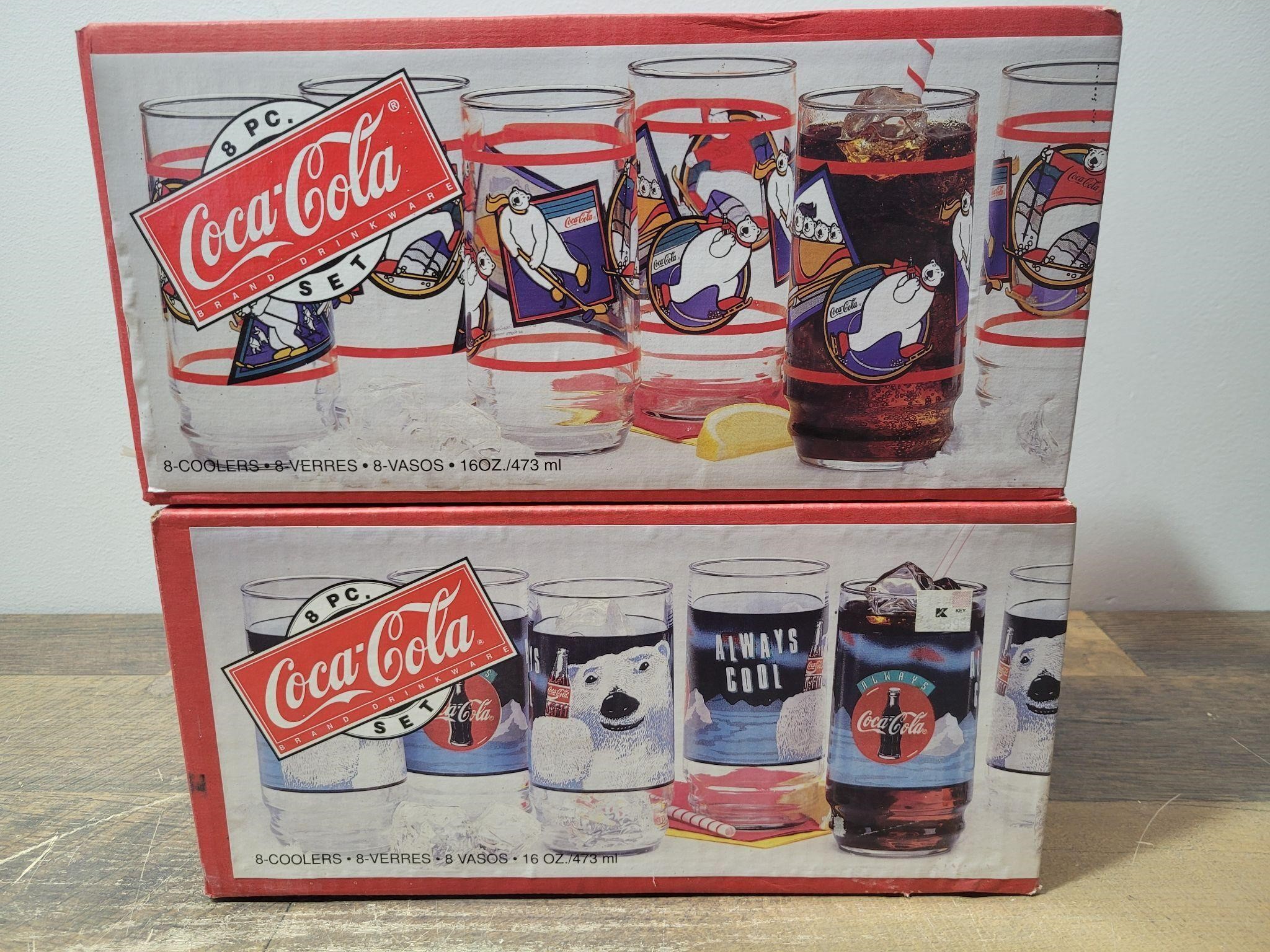 2 Sets Coca-Cola Glasses