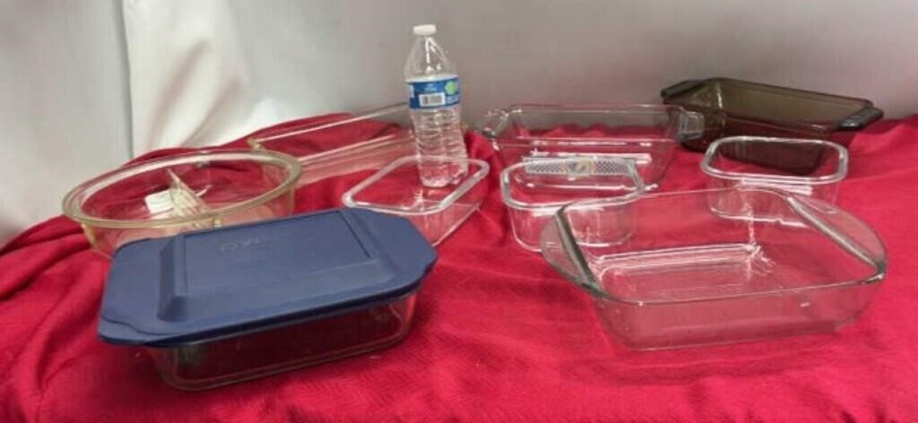 Glass Baking Dishes including Pyrex, Anchor