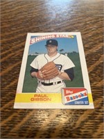 Paul Gibson baseball card