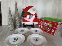 Crate & Barrel Christmas Plates and more