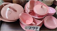 Pink Melmac/Plasticware Boonton