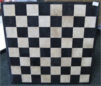 Vintage Marble Chess/Checker Board 13 1/2 x 13 1/2